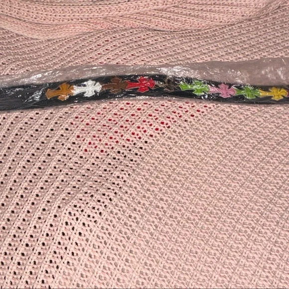 Chrome Hearts Black Belt with Pink Accents display picture 1